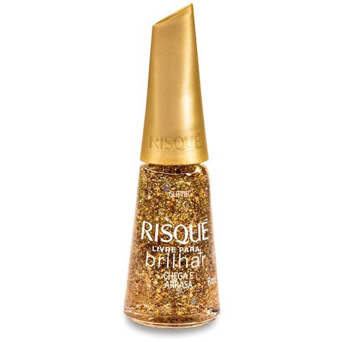 Esmalte Glitter Chega e Arrasa Risqué Livre para Brilhar - 8ml