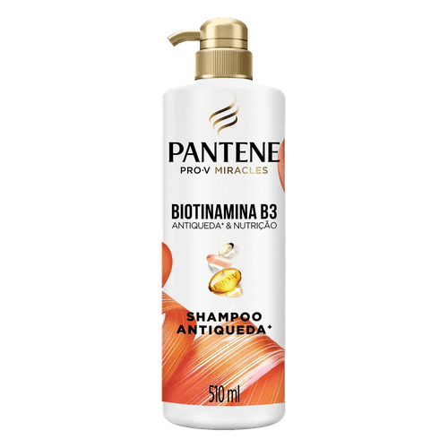 Shampoo Pantene Biotinamina B3 Antiqueda & Nutrição - 510ml