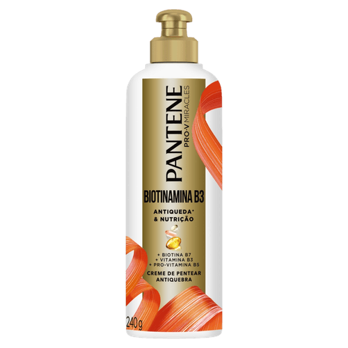 Creme para Pentear Antiquebra Pantene Biotinamina B3 Antiqueda & Nutrição - 240g