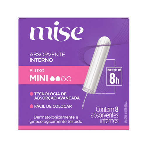Absorvente Interno Mise Mini - 8 Unidades