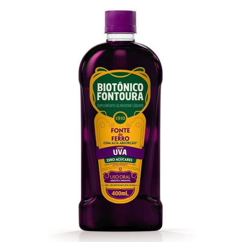 Suplemento Líquido Uva Biotônico Fontoura Frasco 400ml