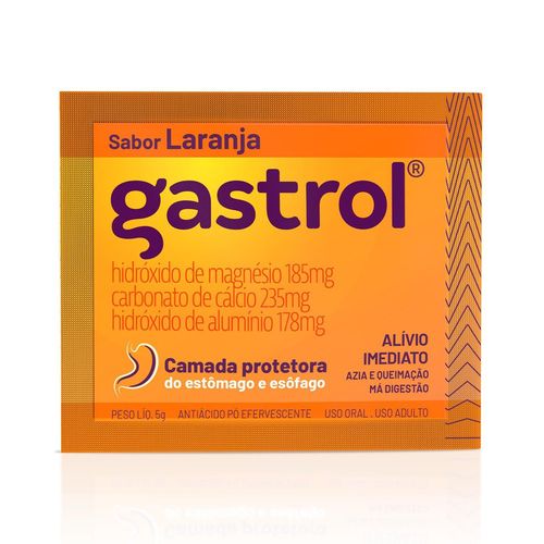 Antiácido Gastrol Pó Efervescente Laranja Sachet 5 g