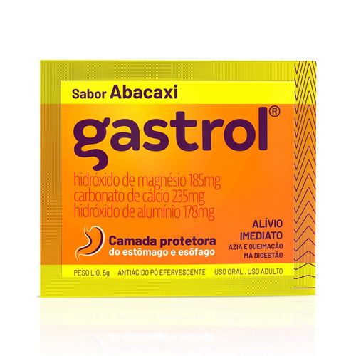 Antiácido Gastrol Pó Efervescente Abacaxi Sachet 5 g