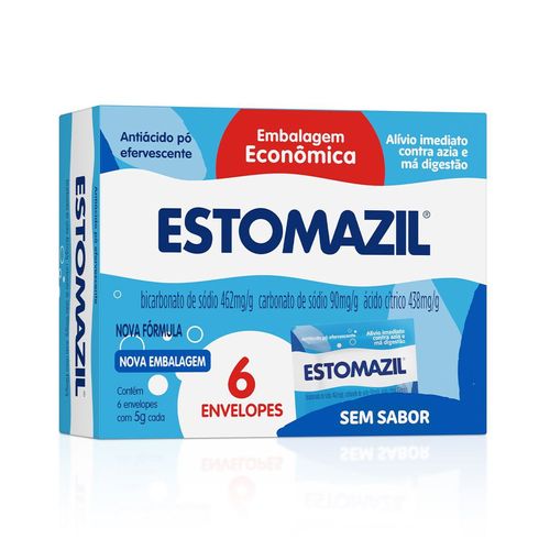 Antiácido Estomazil Pó Efervescente Sem Sabor Caixa 6 sachets
