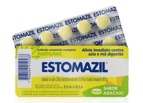 Antiácido Estomazil Abacaxi Pastilha 10 comprimidos