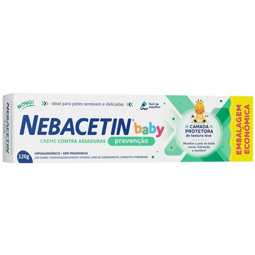 Creme Antiassaduras Nebacetin Baby Prevenção - 120 g