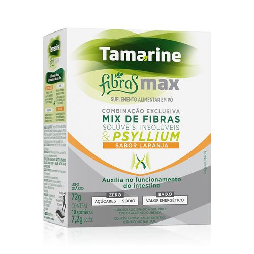 Tamarine Fibras Max 10 sachets com 7,2g cada Sabor Laranja