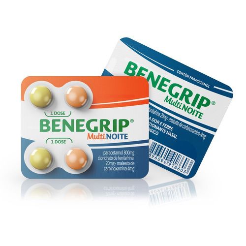 Antigripal Benegrip Multi Noite Blister 4 Comprimidos