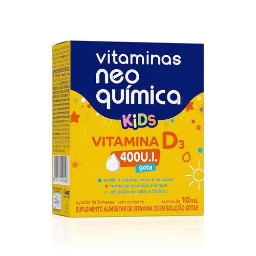 Vitamina D 400UI Neo Química Kids Gotas 10ml
