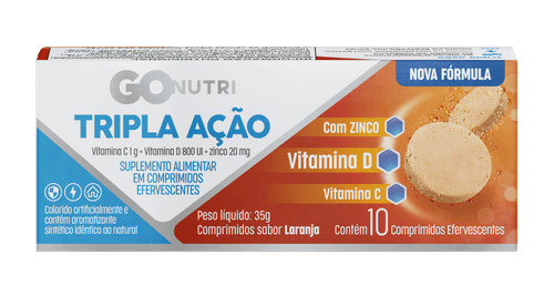 GOnutri Vitamina C Tripla Ação c/ 10 unidades