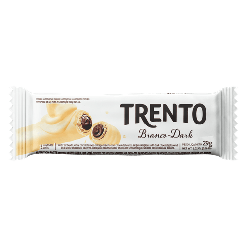 Wafer Branco Dark Trento - 29g