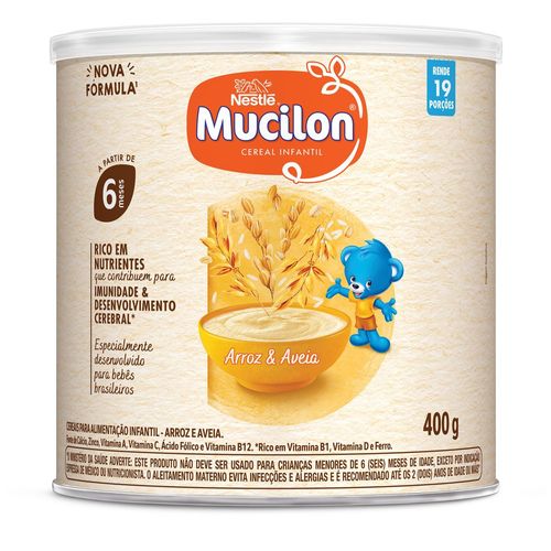 Cereal Infantil Mucilon Arroz e Aveia - 400g