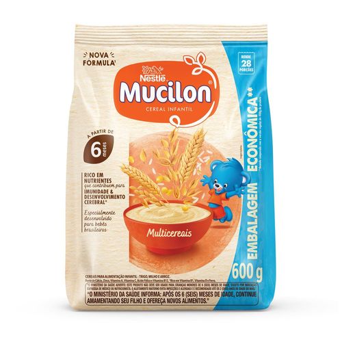 Cereal Infantil Multicereais Mucilon com Probiótico Nestlé 600g