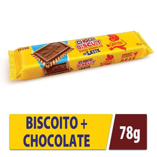 Biscoito Garoto Choco Biscuit Chocolate Ao Leite - 78g