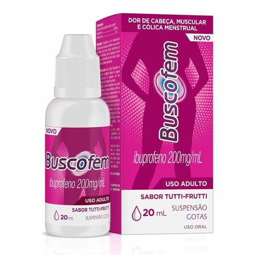 Analgésico Buscofem Ibuprofeno 200mg Gotas - 20 ml