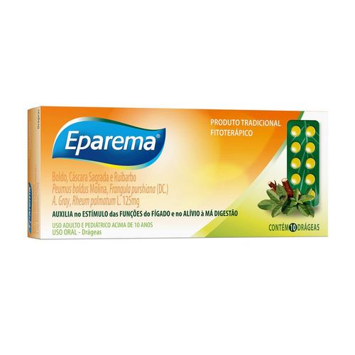 Fitoterápico Eparema Hypera 125mg 10 Drágeas