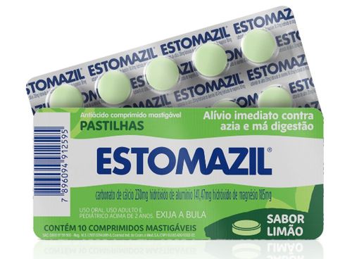 Antiácido Estomazil Limão Pastilha 10 comprimidos