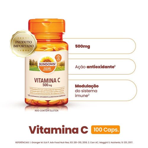 Suplemento Alimentar Sundown Vitamina C 500mg - 100 Comprimidos