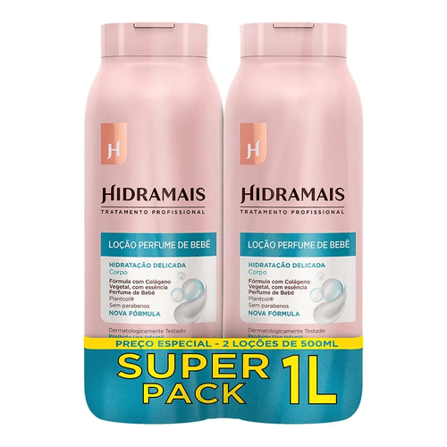 Pack Hidratante Corporal Hidramais Perfume de Bebê 500ml - 2 Unidades