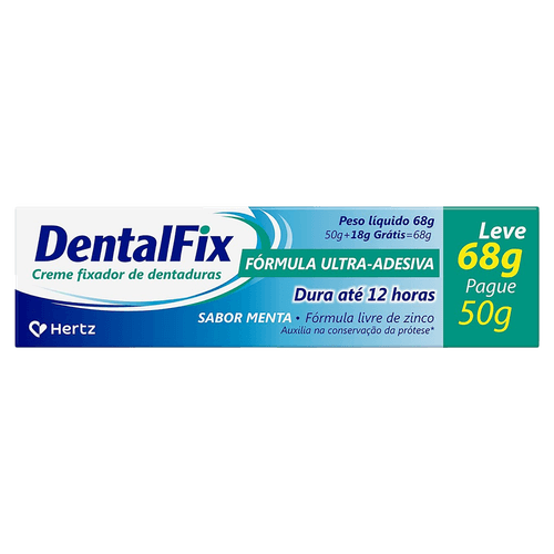 Fixador de Dentadura Creme Menta Dentalfix - 68g