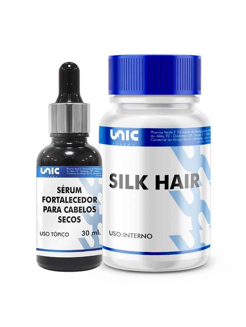Kit Sérum e Cápsula Fortalecedora Para Cabelos Secos