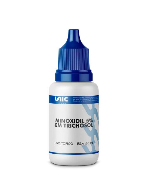 Minoxidil 5% em Trichosol cabelos e barba sem alcool 60ml