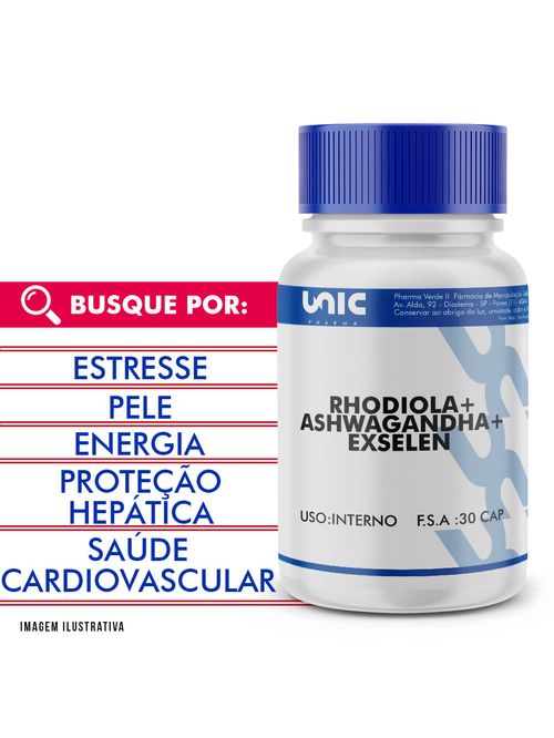 Rhodiola + Ashwagandha + Exselen 30 Doses