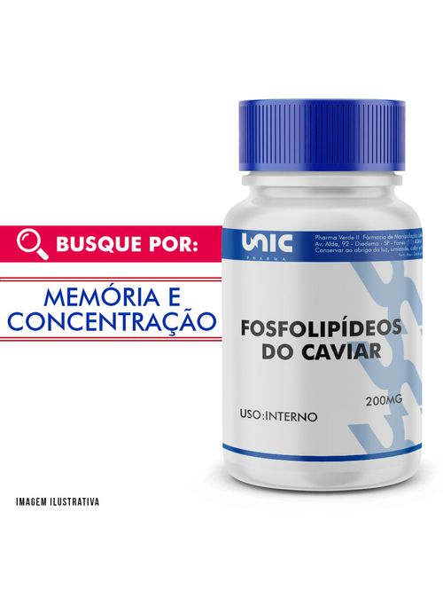 Fosfolipídeos do Caviar 200mg 120 Cápsulas