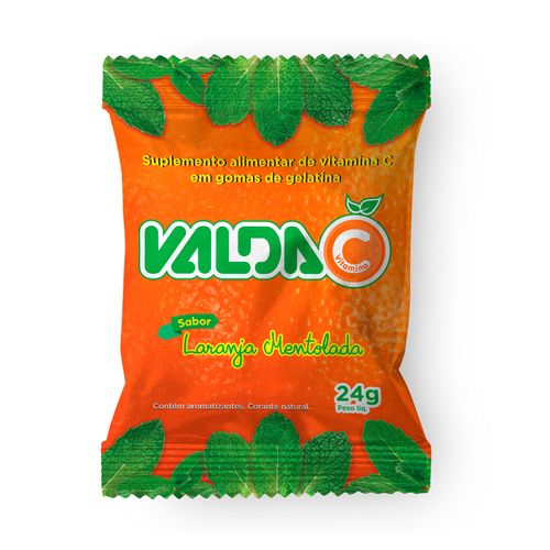 Pastilhas Valda Vitamina C Laranja Mentosachet 24G 18Un - Valda
