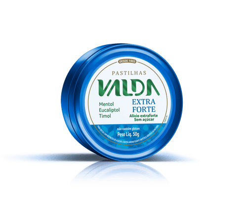 Pastilha Mentol Eucaliptol Timol Valda 50g Lata