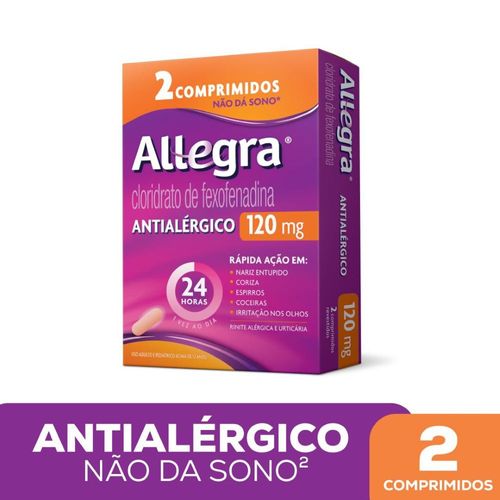 Allegra® 120mg- 2 Comprimidos Anti-Alérgicos