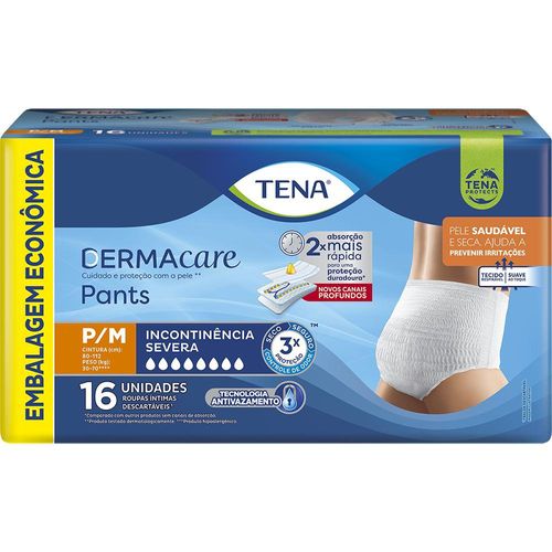 Roupa Íntima Tena Pants Dermacare P/M - 16 Unidades