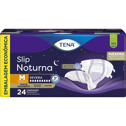 Fralda Geriátrica Tena Slip Noturno M - 24 Unidades