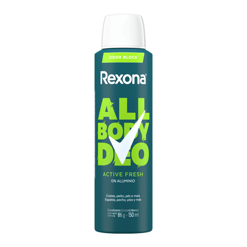 Desodorante Aerossol Rexona All Body Deo Active Fresh - 150ml