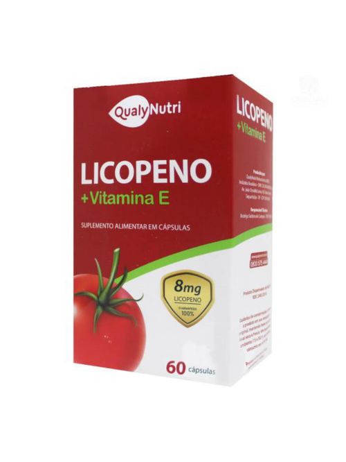 Licopeno + Vitamina E 500MG Com 60 Cápsulas - Qualy Nutri