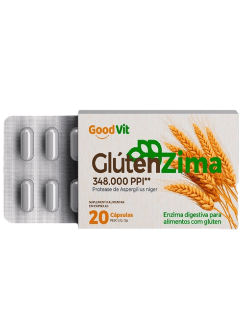 Glútenzima Digestão Glúten com 20 Cápsulas Good Vit