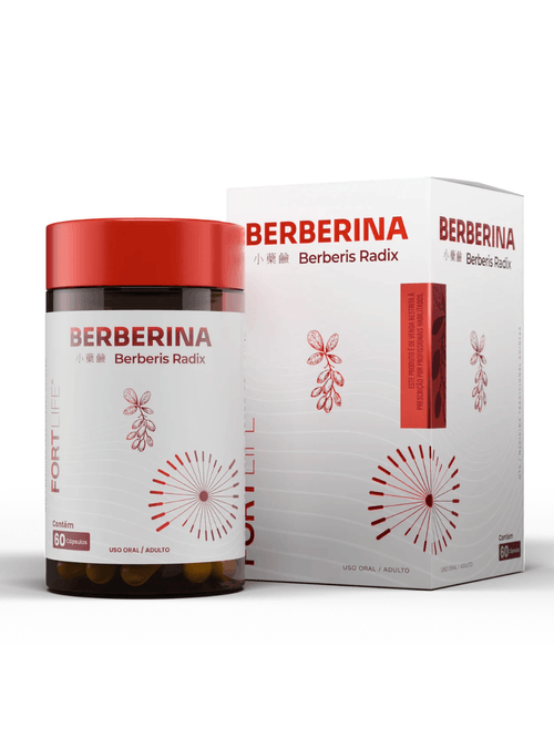 Berberina 250mg com 60 Cápsulas - Fortlife
