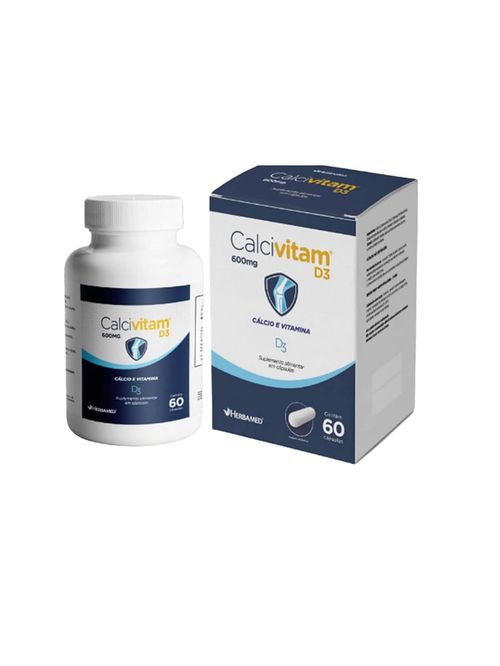 Calcivitam D3 600mg com 60 Cápsulas