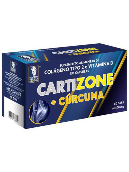 Cartizone colageno + cúrcuma tipo II 500mg Com 60 Cápsulas
