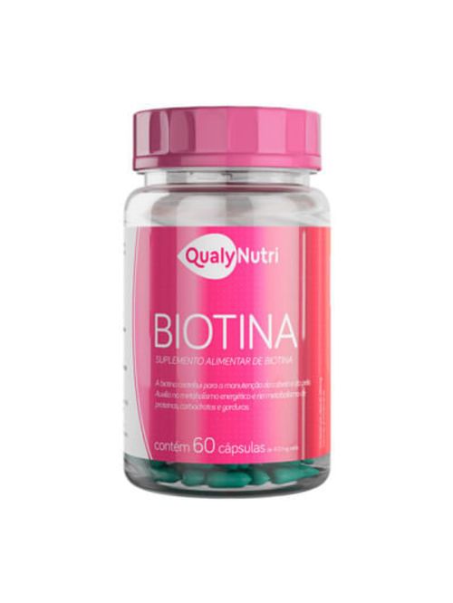 Biotina com 60 Cápsulas - Qualy Nutri