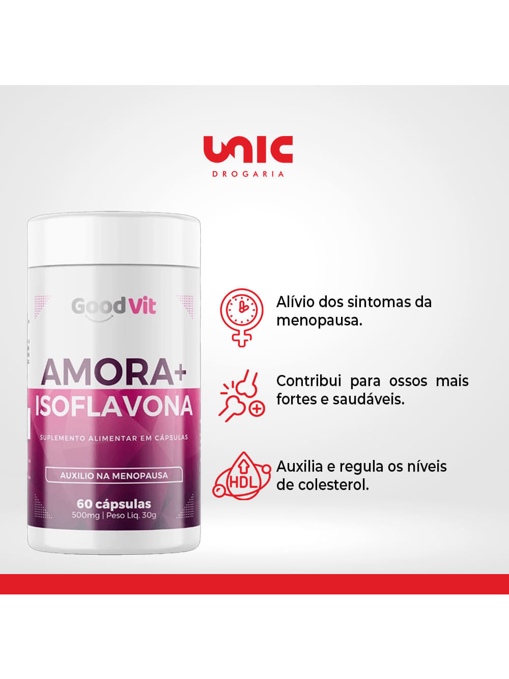 Amora + Isoflavona C/60 Cápsulas - Good Vit