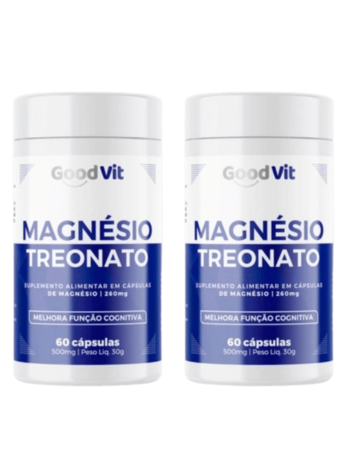 Kit Com 2 Magnésio Treonato Com 60 Cápsulas - Good Vit