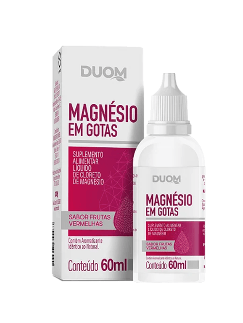 Magnésio em Gotas 60ml Frutas Vermelhas - Duom