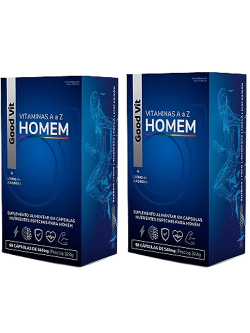 Kit com 2 Vitamina A a Z Homem 60 Cápsulas - Good Vit