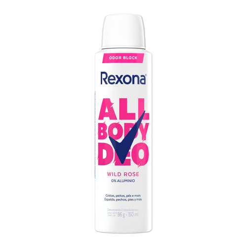 Desodorante Aerossol Rexona All Body Deo Wild Rose - 150ml