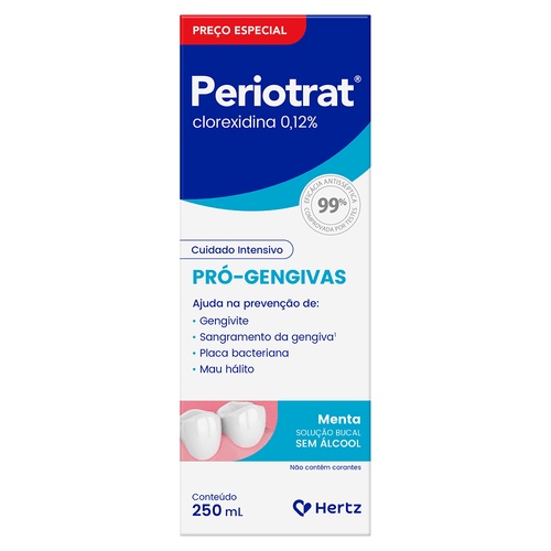 Solução Bucal Periotrat Menta sem Álcool Pró-Gengivas - 250ml