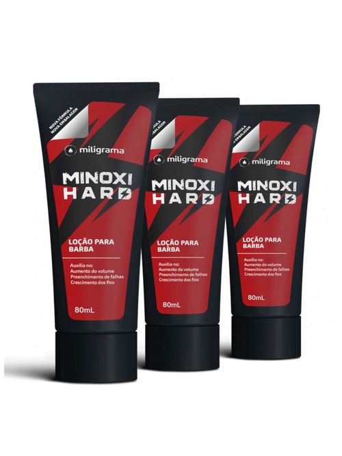 Kit Promocional 3 Minoxihard® Loção Barba 80ml