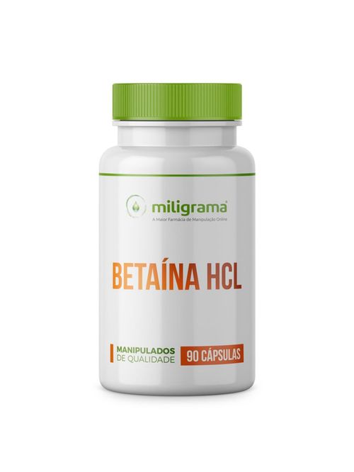 Betaína HCL 300mg 90 Cápsulas