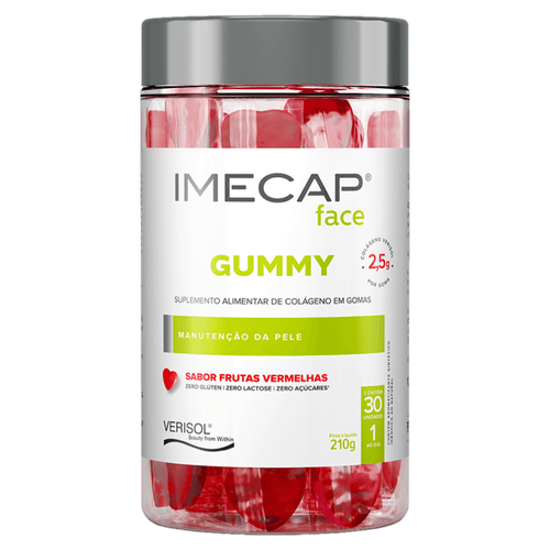 Suplemento Alimentar Imecap Face Gummy Frutas Vermelhas - 30 Gomas