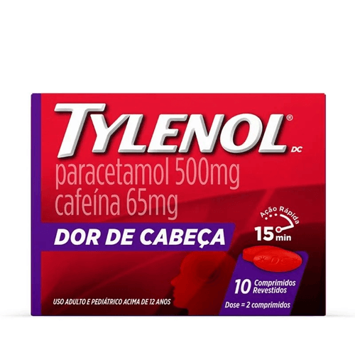 Tylenol DC 500mg + 65mg - 10 Comprimidos Revestidos